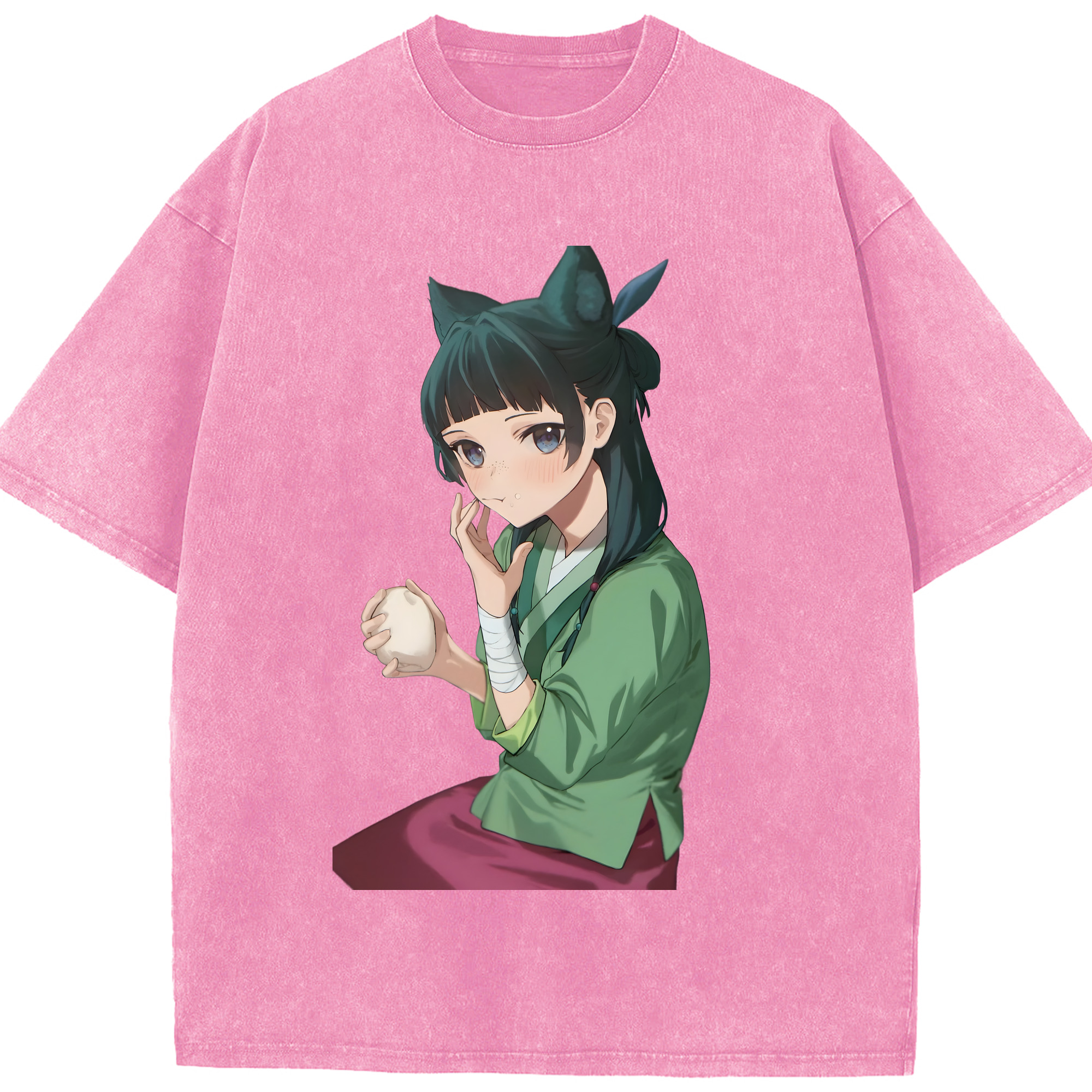（画像用） 薬屋のひとりごと The Apothecary Diaries 綿100% ヴィンテージ風 半袖Tシャツ（フロントプリント）